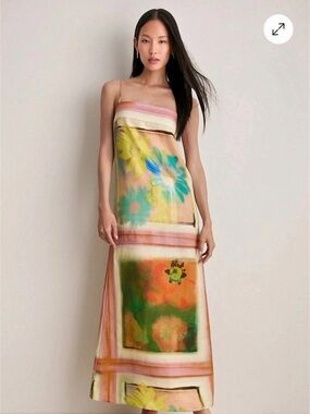 Tuckernuck Fauvist Floral Hammered Satin Jamie Dress